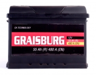Аккумулятор автомобильный Graisburg 6СТ-55 о.п.